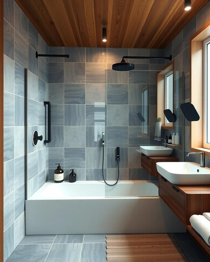 Frameless Glass Showers - 25 Scandinavian Bathroom Ideas