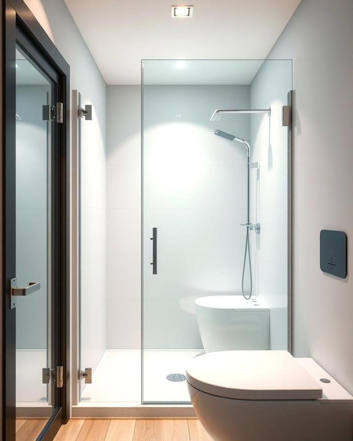 Frameless Shower Door - 25 Small Bathroom Walk-in Shower Ideas