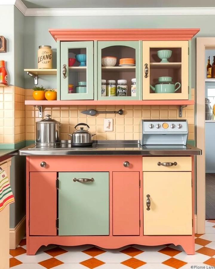 Freestanding Hoosier Cabinets - 30 1930s - 1940s Kitchens