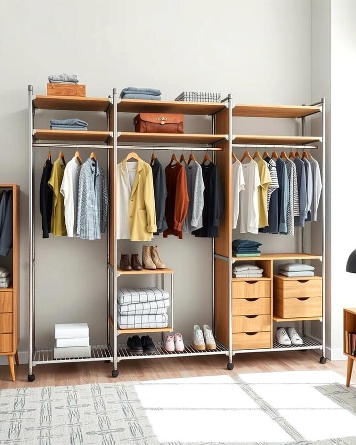 Freestanding Open Closet Unit - 25 Open Closet Ideas