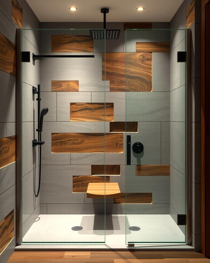 Freestanding Shower Panels for Versatility - 25 Rustic Walk-in Shower Ideas