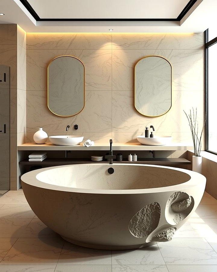 Freestanding Stone Bathtubs - 25 Natural Bathroom Ideas