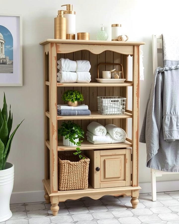 Freestanding Storage Units - 25 Vintage Bathroom Ideas