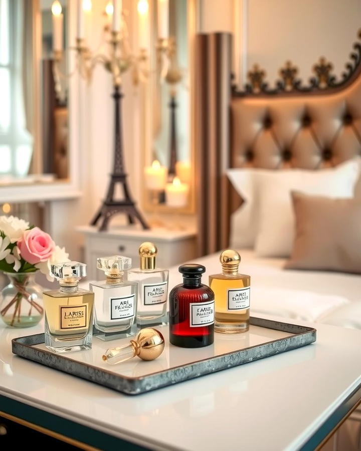 French Perfume Bottles - 25 Paris-themed Bedroom Ideas