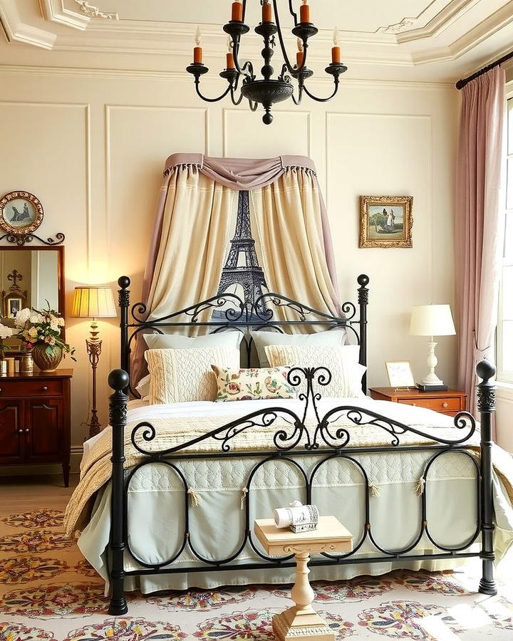 French Wrought Iron Decor - 25 Paris-themed Bedroom Ideas