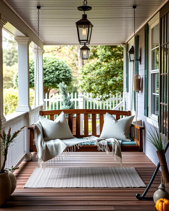 Front Porch with a Swing - 30 Large Front Porch Ideas