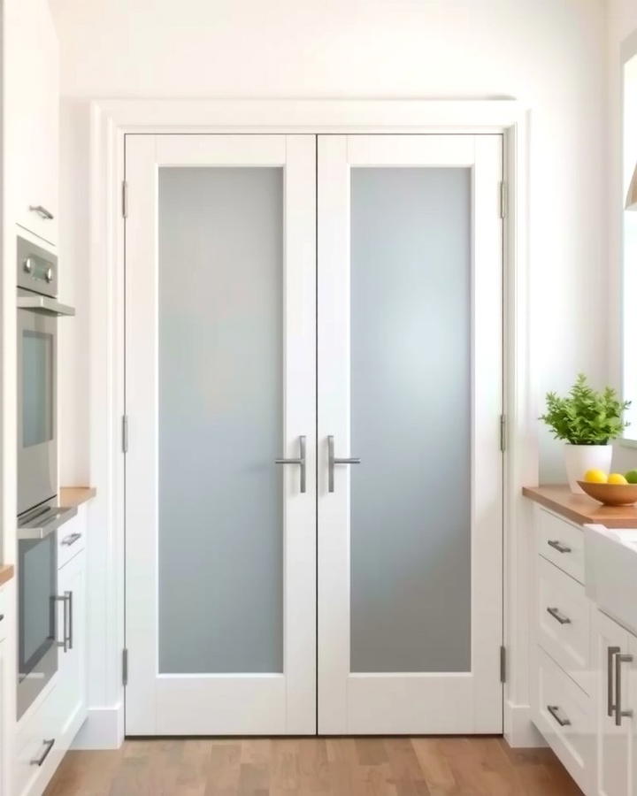 Frosted Glass Pantry Door for Subtle Elegance - 25 Pantry Door Ideas