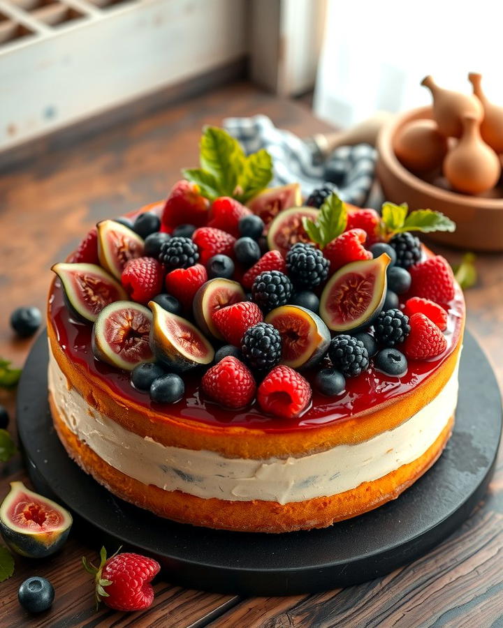 Fruit Topped Cake - 25 Small Wedding Cake Ideas