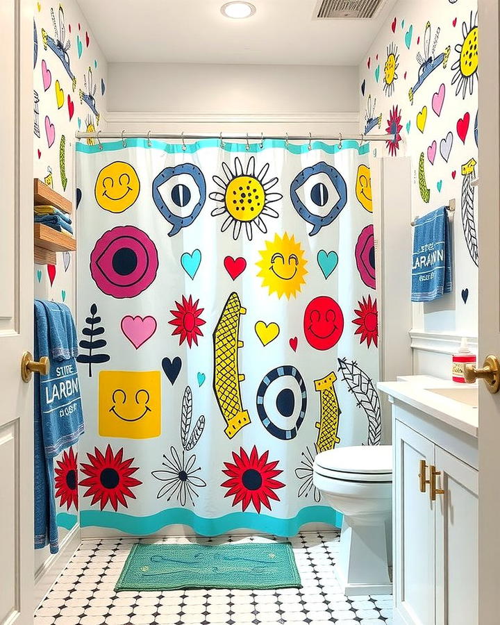 Fun Shower Curtains - 25 Teen Bathroom Ideas