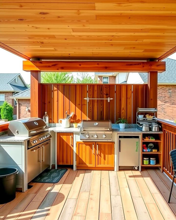 Functional Outdoor Kitchen - 25 Under Deck Landscaping Ideas