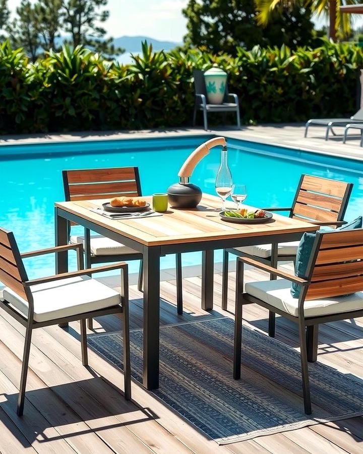 Functional Poolside Dining Tables - 25 Pool Furniture Ideas