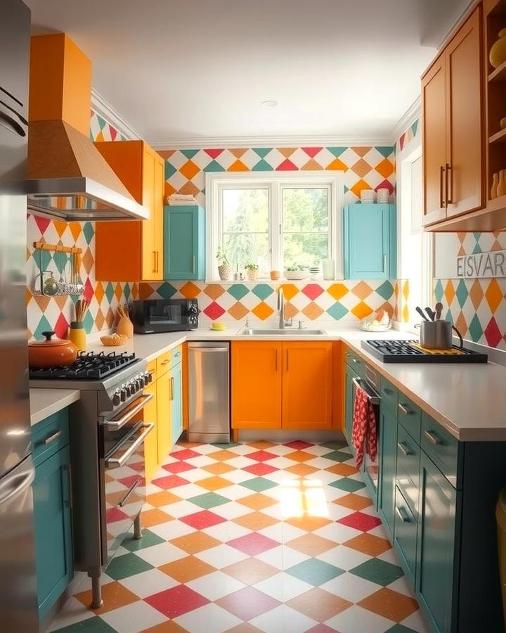 Funky Geometric Patterns - 30 70s Kitchen Ideas