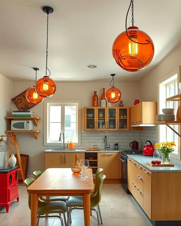 Funky Lighting Fixtures - 30 70s Kitchen Ideas