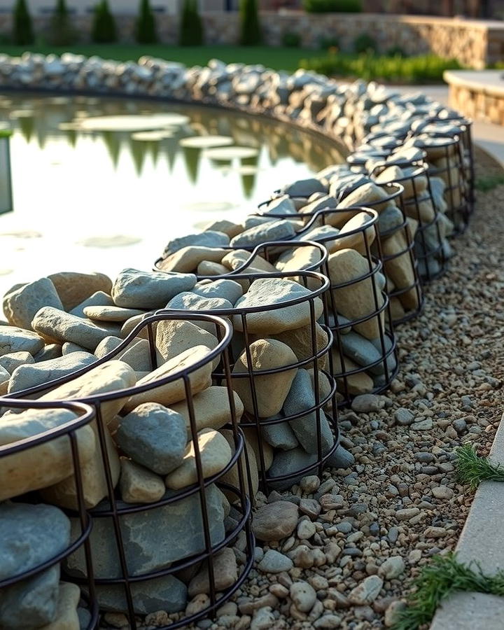 Gabion Basket Edges - 25 Pond Edging Ideas