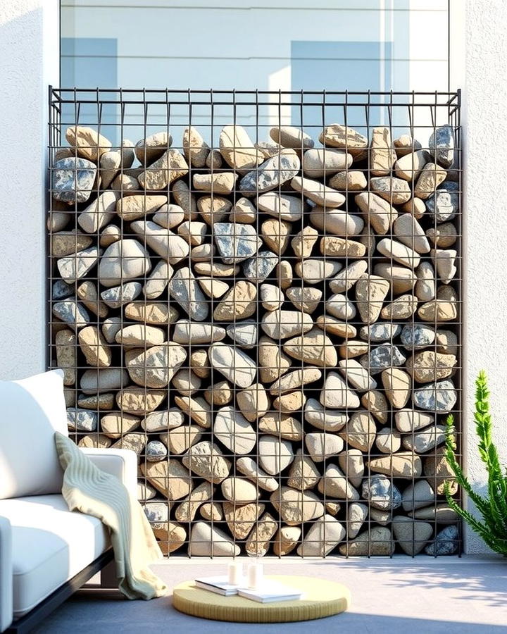 Gabion Walls with Stones - 30 Ideas Cheap Ways to Block Neighbors View