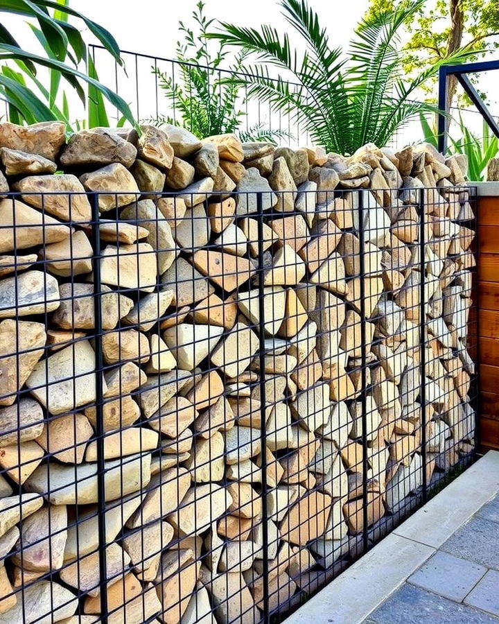 Gabion Walls - 25 Outdoor Privacy Screen Ideas