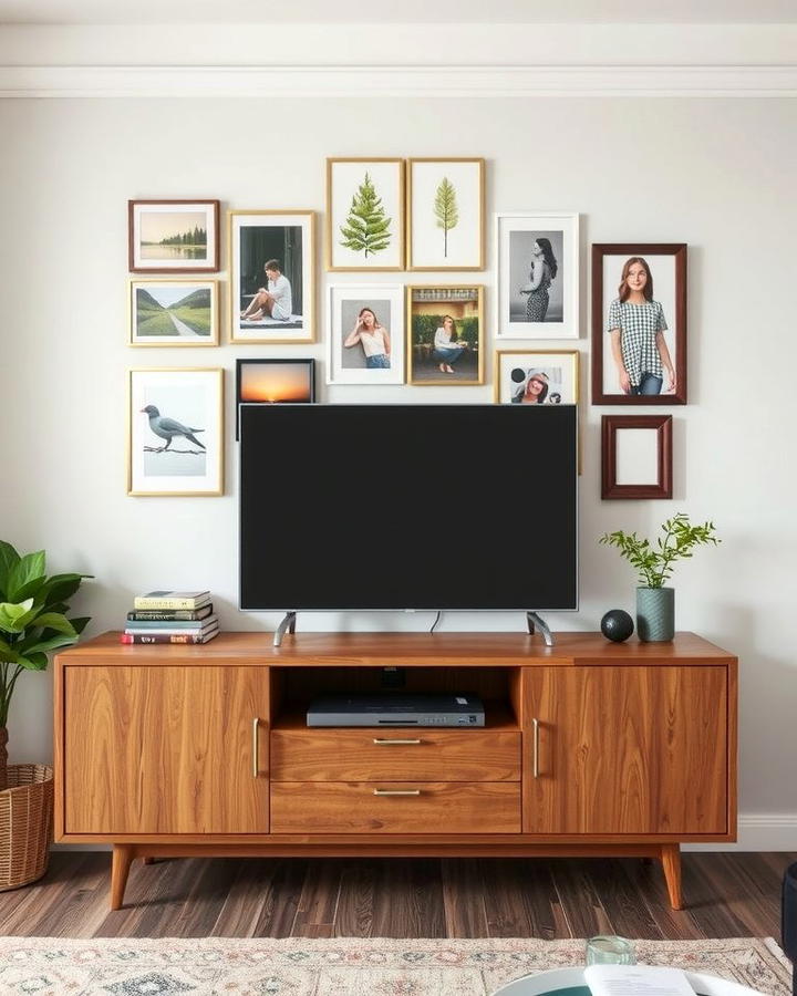 Gallery Wall - 25 Tv Console Decor Ideas