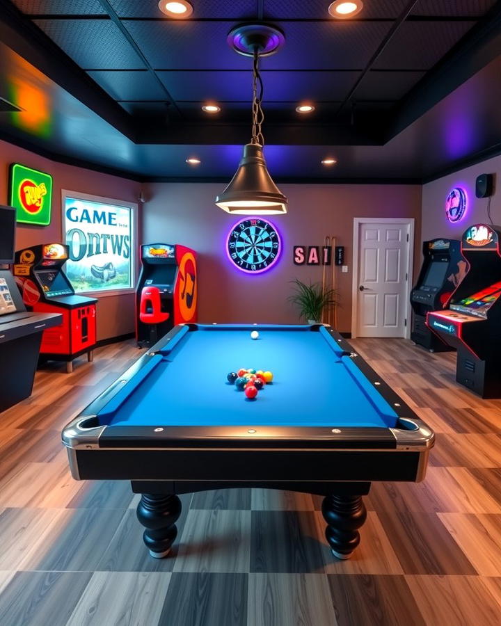 Game Room Fusion Pool Table Room - 25 Pool Table Room Ideas