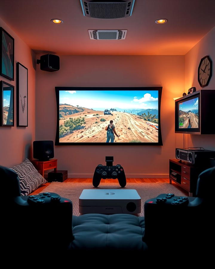 Gaming Projector Setup - 25 Small Game Room Ideas