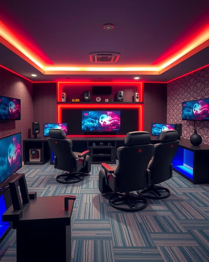 Gaming Zone for Interactive Fun - 30 Media Room Ideas