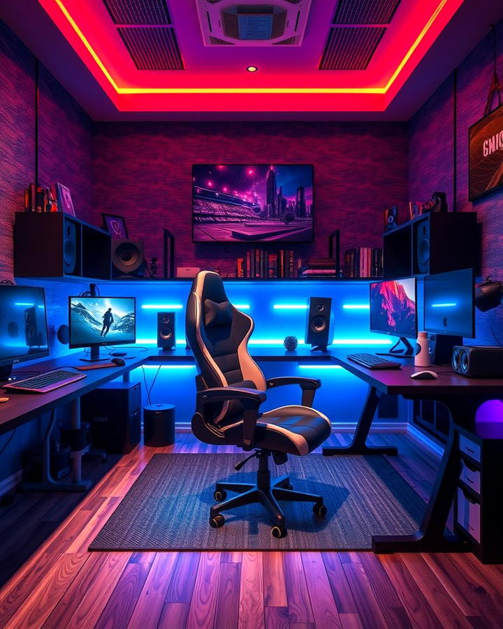 Gaming and Work Combo 2 - 30 Home Office Ideas for Him