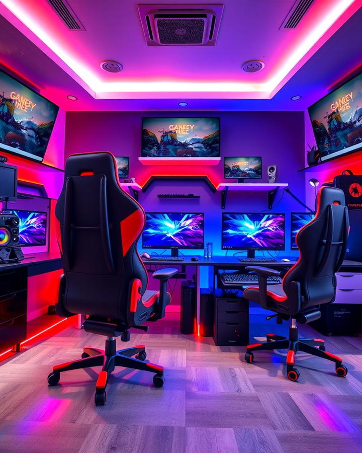 Gaming and Work Combo - 30 Home Office Ideas for Him