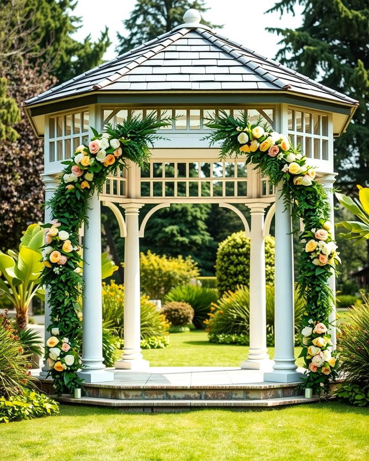 Garden Gazebo Altar - 30 Wedding Altar Ideas