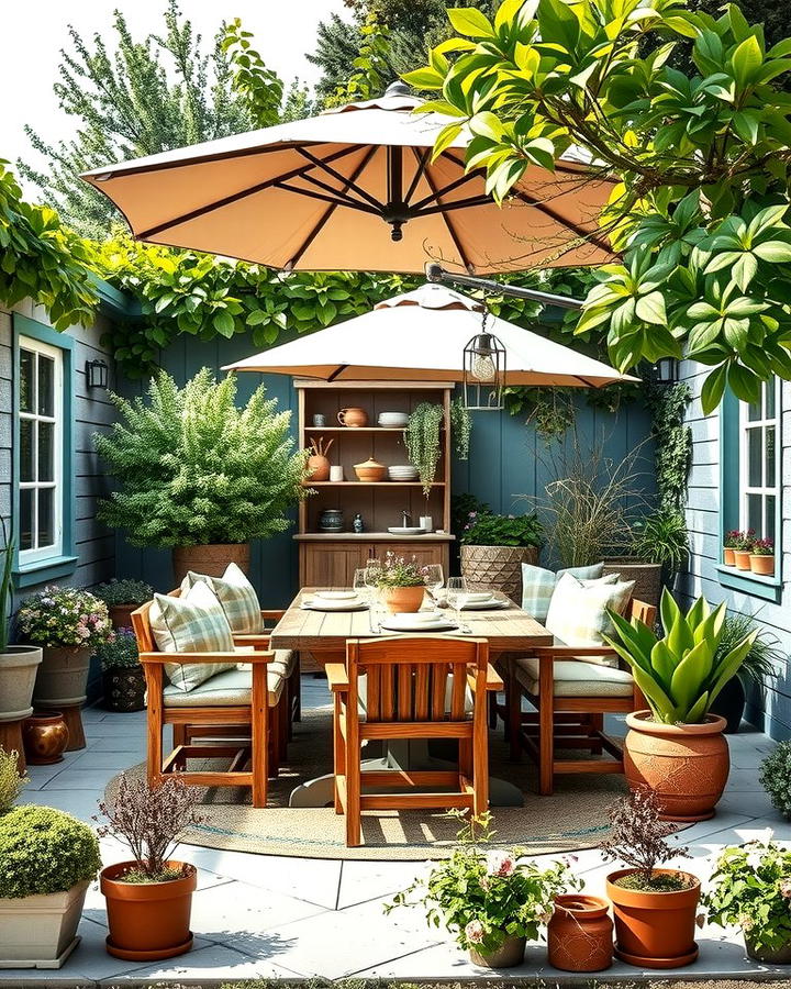 Garden Inspired Dining Nook - 30 Farmhouse Patio Ideas