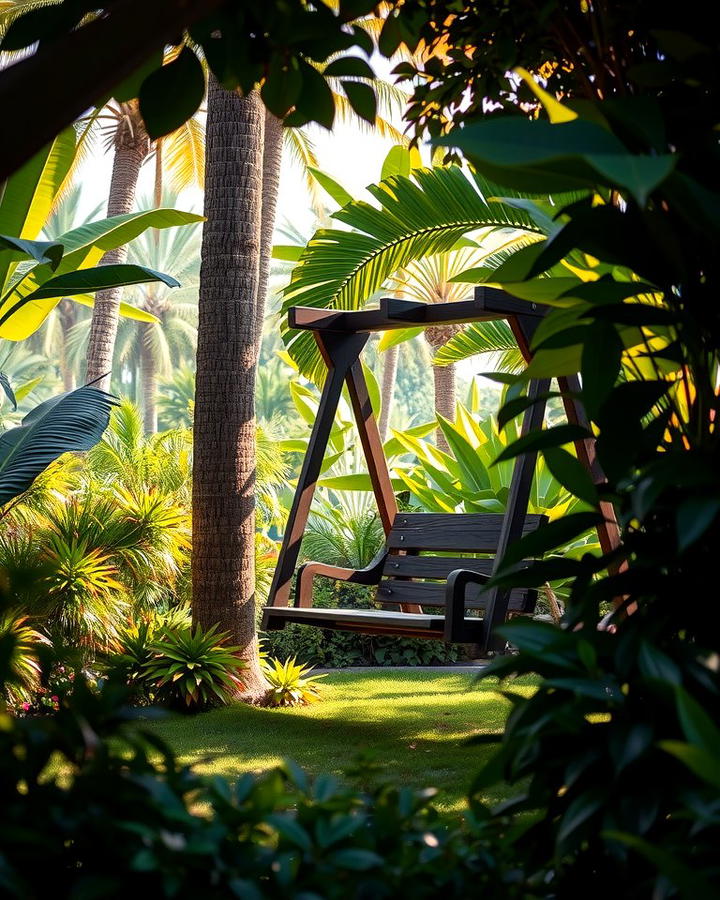 Garden Swing - 25 Tropical Garden Ideas