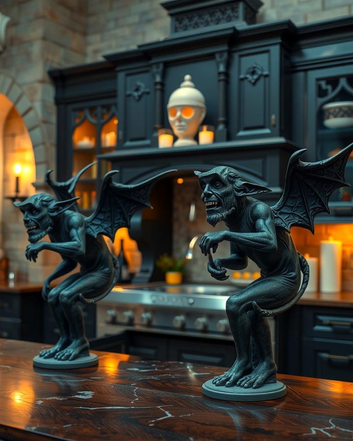 Gargoyle or Gothic Statues - 30 Gothic Kitchen Ideas