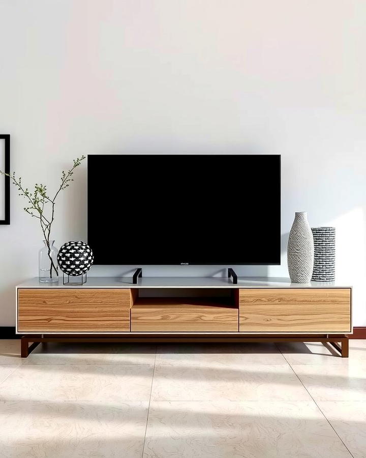 Geometric Decor - 25 Tv Console Decor Ideas