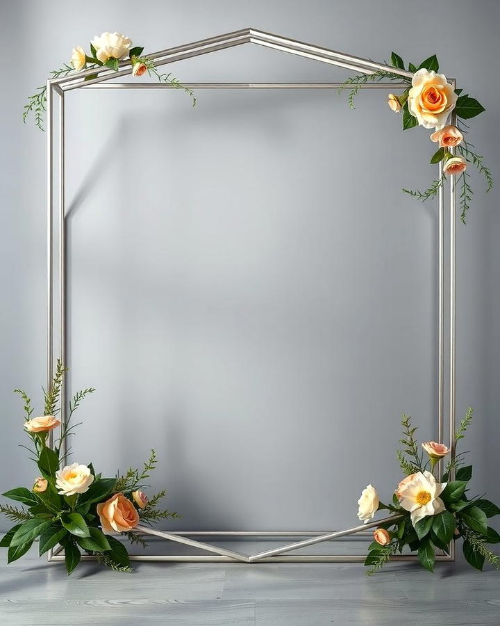 Geometric Metal Frames - 30 Wedding Backdrop Ideas