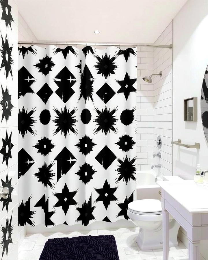 Geometric Patterns for a Modern Touch - 25 Shower Curtain Ideas