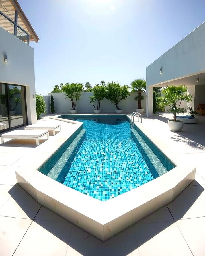 Geometric Pool Shapes - 25 Semi Inground Pool Ideas