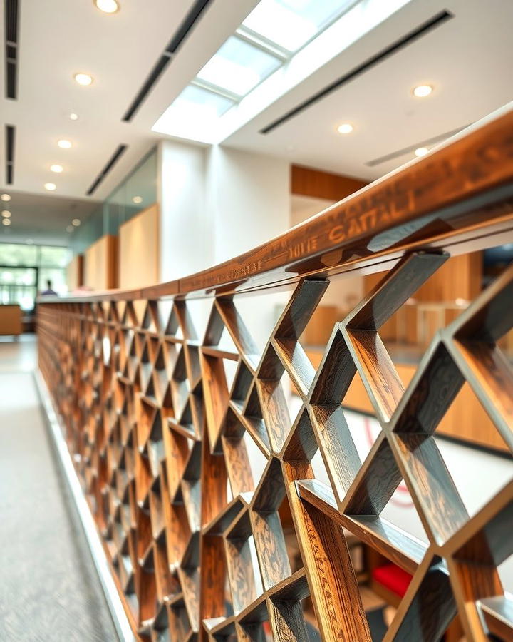 Geometric Railings for Modern Patterns - 25 Stair Railing Ideas