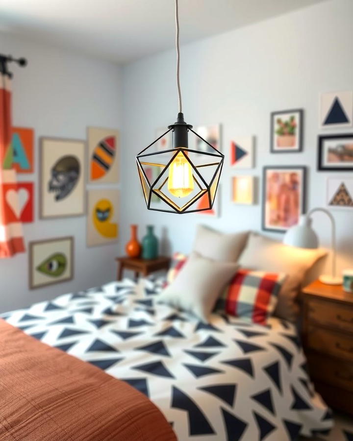 Geometric Shaped Sconces - 30 Bedroom Wall Sconce Ideas