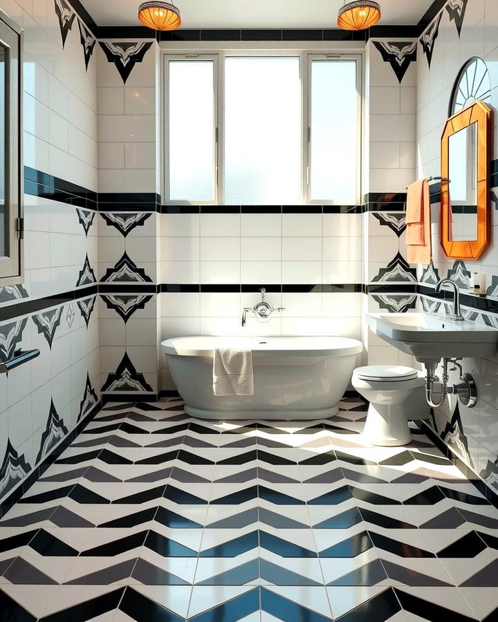 Geometric Tile Patterns 2 - 30 Art Deco Bathroom Ideas