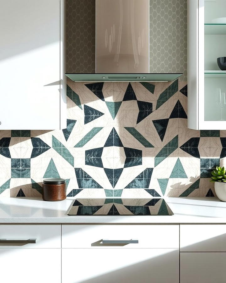 Geometric Tile Patterns - 25 Modern Kitchen Backsplash Ideas