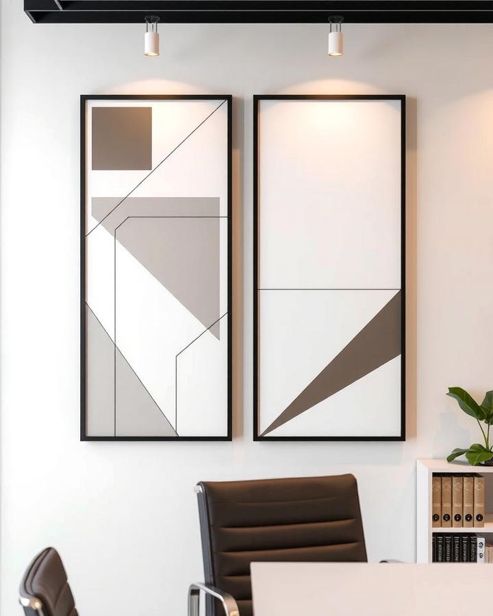 Geometric Wall Art - 25 Office Wall Decor Ideas