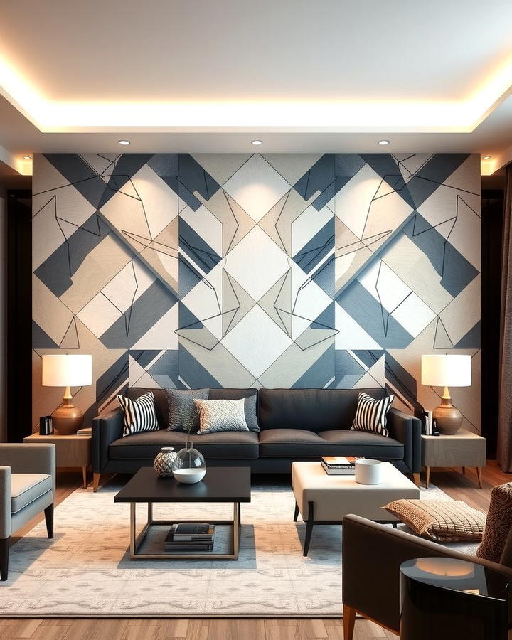 Geometric Wall Panels - 25 Wall Paneling Ideas