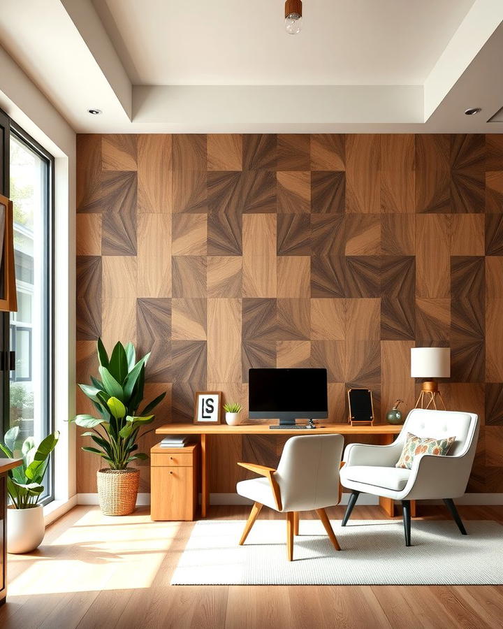 Geometric Wood Trim Wall 2 - 25 Wood Trim Accent Wall Ideas