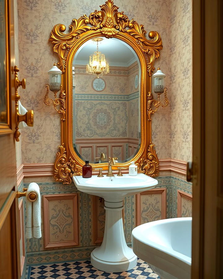 Gilded Mirrors - 25 Victorian Bathroom Ideas