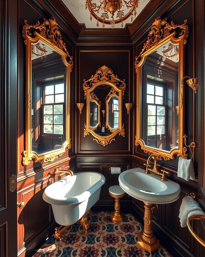 Gilded Mirrors and Frames - 25 Victorian Bathroom Ideas