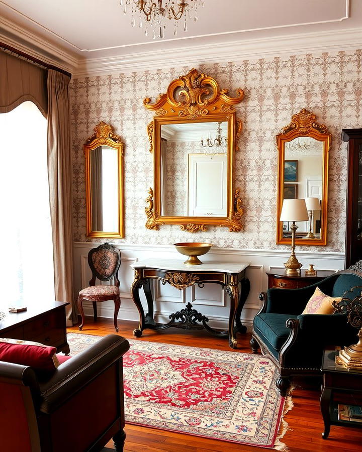 Gilded Mirrors and Frames - 25 Victorian Living Room Ideas