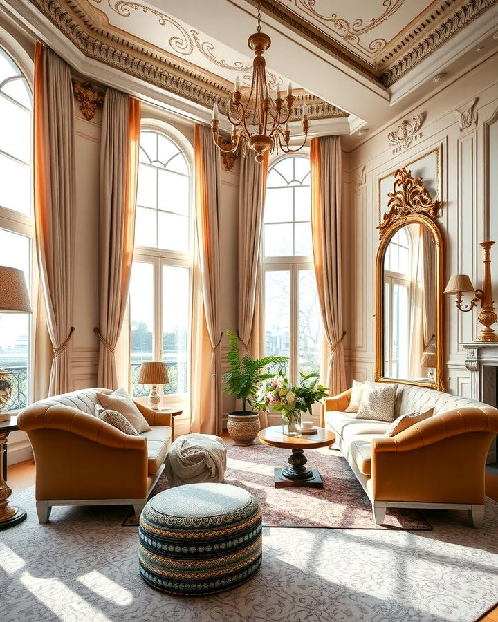 Gilded Mirrors - 25 Parisian-style Living Room Ideas