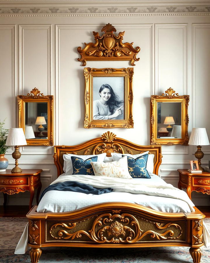 Gilded Picture Frames - 30 French Bedroom Decor Ideas