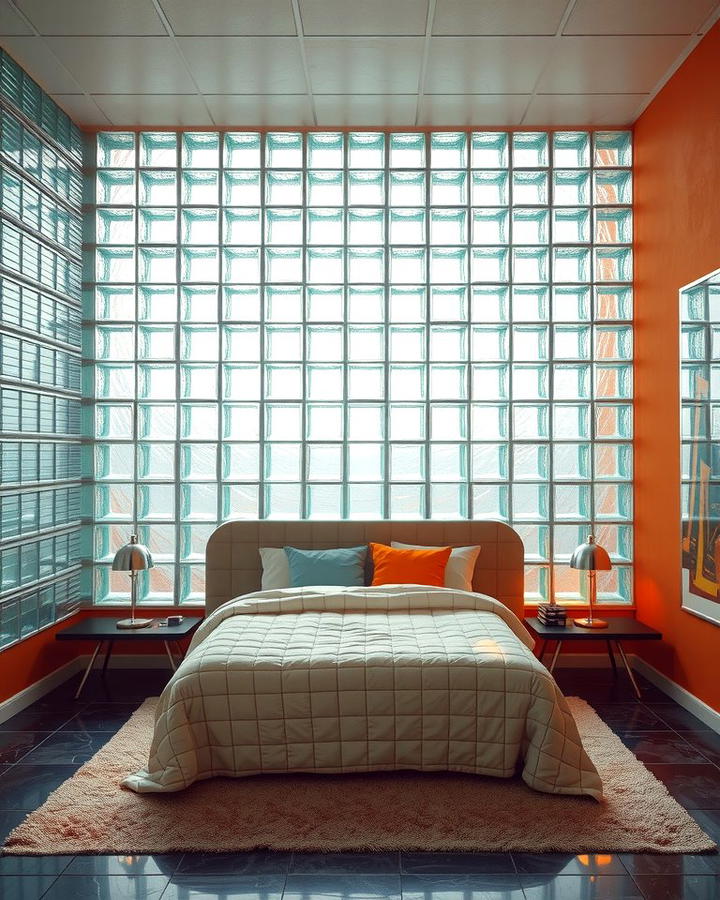 Glass Block Walls - 30 80s Bedroom Ideas