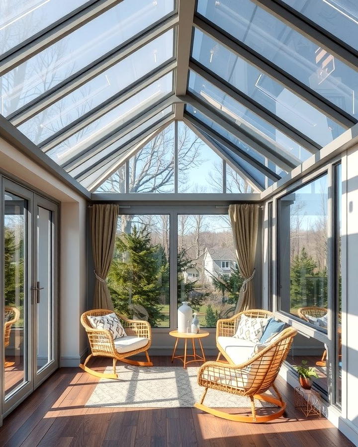 Glass Enclosed Comfort - 25 Shed Roof Porch Design Ideas