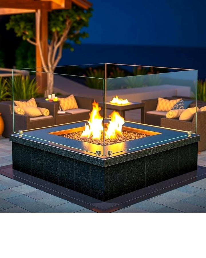 Glass Enclosed Fire Pit - 25 Sunken Fire Pit Ideas