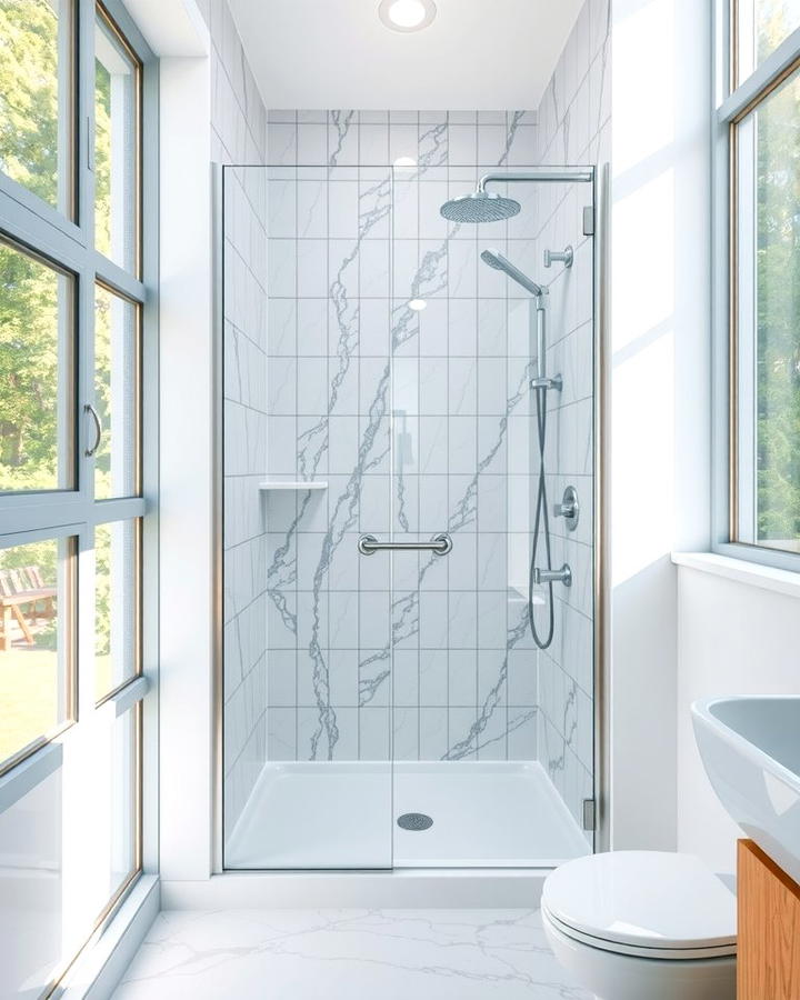 Glass Enclosure for a Spacious Feel - 25 Small Bathroom Walk-in Shower Ideas